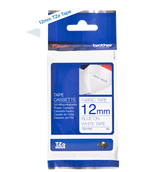 Brother Blue On White Label Tape 12mm x 3m - TZEFA3